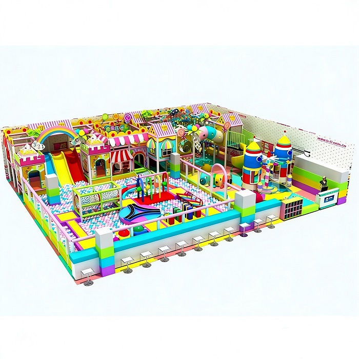 Candy Themed Indoor Playground Soft Play Kids Play Center Pvc Indoor Play Area