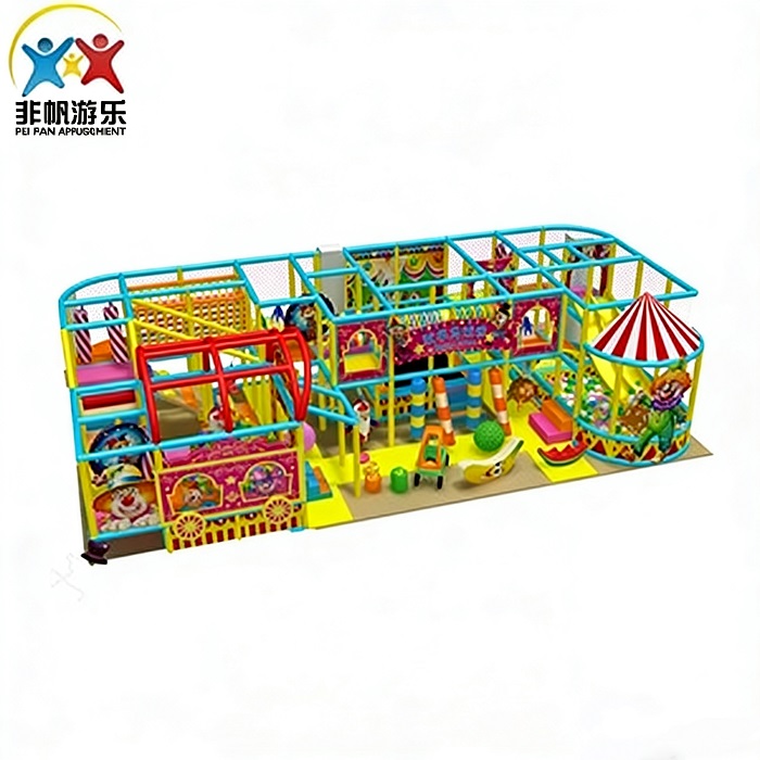 Circus-Themed Indoor Playground For Children Eco-Friendly Amusement Park Facilities