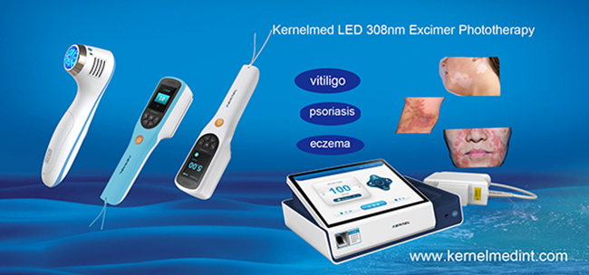 Kernel's 2022 Último excimer láser 308nm Dermatología UVB Fototerapia para vitíligo Psoriasis Serie de tratamiento Próximamente