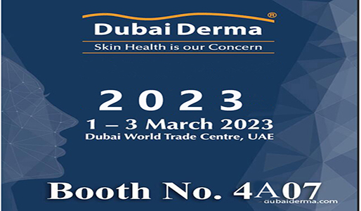 Estamos esperando por você no estande 4A07 na Dubai Derma