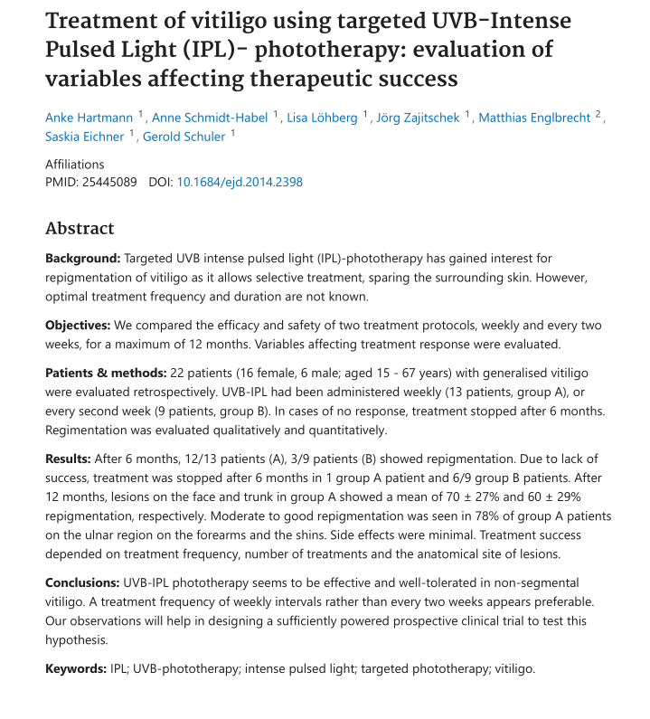 intense pulsed light therapy for skin conditions