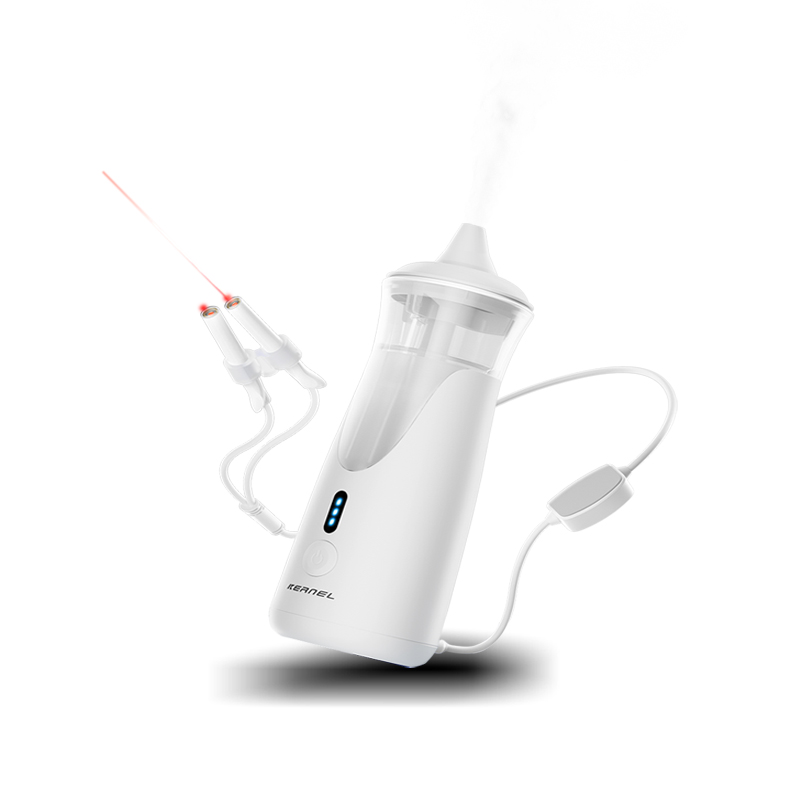 Nasal irrigation and 650nm laser therapy device for Rhinitis