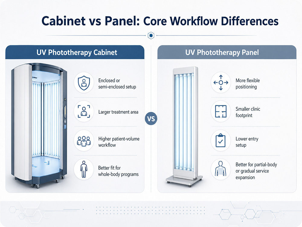 UV phototherapy cabinet