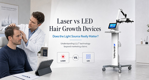 Laser vs LED Hair Growth Devices: What Clinics Should Know About LLLT Technology