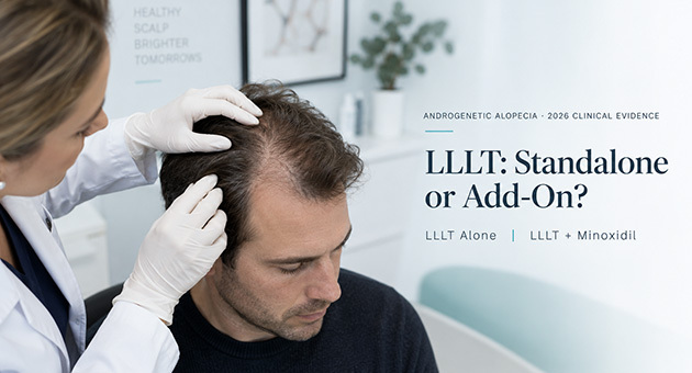 LLLT pour l'alopécie androgénétique : traitement autonome ou thérapie d'appoint ?