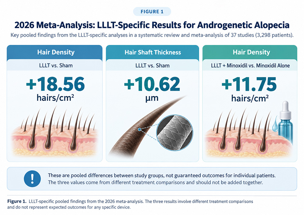 LLLT for androgenetic alopecia