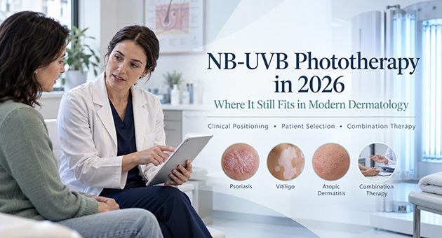 Fototerapia NB-UVB en 2026: ¿Qué lugar ocupa todavía en la dermatología moderna?