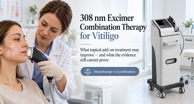 Terapia combinada con láser excimer de 308 nm para el vitíligo