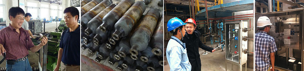 Natural gas sampling steel cylinders