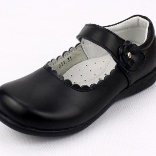 PU école supérieure fille chaussures d'école