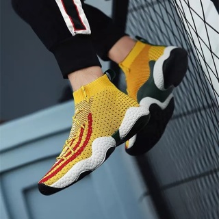 Nouvelle collection de chaussures flyknit à coupe haute pour hommes, chaussures de marée