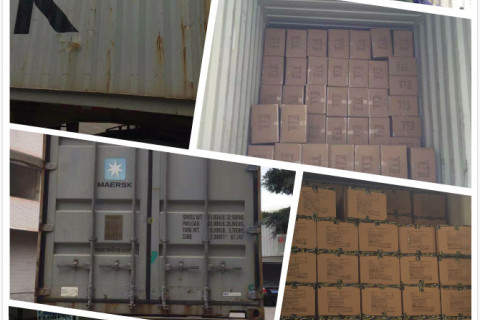 Stuffing two container slipper for our spain customer