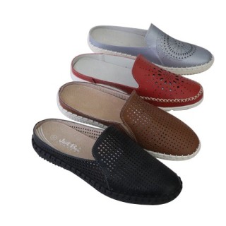 Female Semi Slipper Leather Shoes