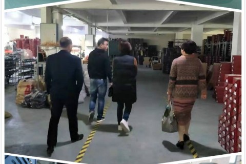 Taiwan customer visit moccasin factory