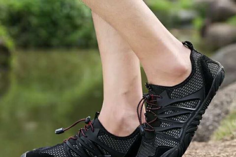 Aqua shoes in production