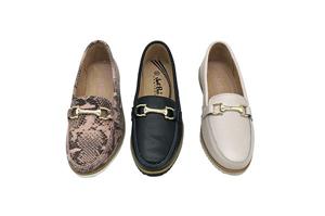Summer genuine leather comfortable moccasin soft women buckle flat casual shoes