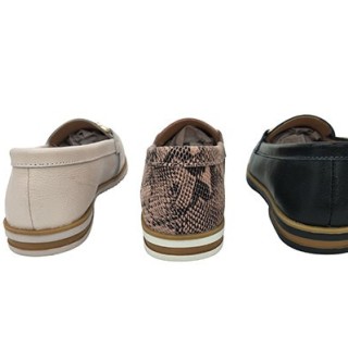 Mocassins d'été confortables en cuir véritable, femmes souples, boucles, chaussures plates tout-aller