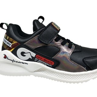 Nouveau design enfants chaussures de sport pu supérieure anti-skiding enfants chaussures de sport