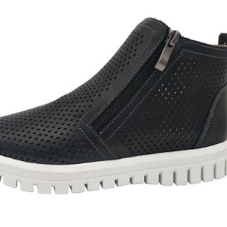 Leather shoes women's new leather flat casual shoes side zipper shoes for women