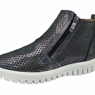 Leather shoes women's new leather flat casual shoes side zipper shoes for women