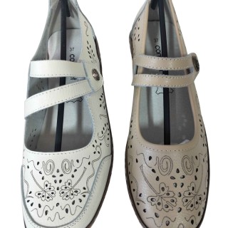 Female hollow out baotou summer leather shoes comfortable soft sandal