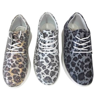 New design custom leather sneaker women casual fashion leather shoes