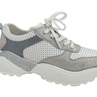 Leather Dad Sneakers For Women Fashion Women Thick Sole Casual Shoes