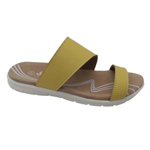 Women's leather slide sandal, pig skin footbed, comfortable