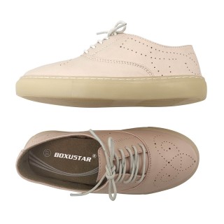 Chaussures casual femme en cuir avec tige en cuir et semelle extérieure en caoutchouc, confort, respirant, antidérapante