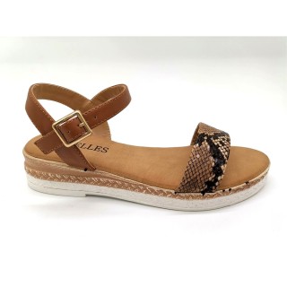 Women's fashion spring sandal with synthetic upper & PVC outsole