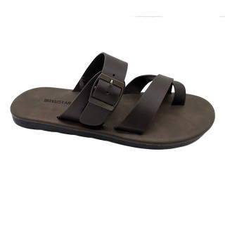Herrenmode Sandalen Slipper (Lederoptik)