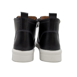 Dernières chaussures casula en cuir de taille moyenne avec tige en cuir et semelle extérieure en caoutchouc