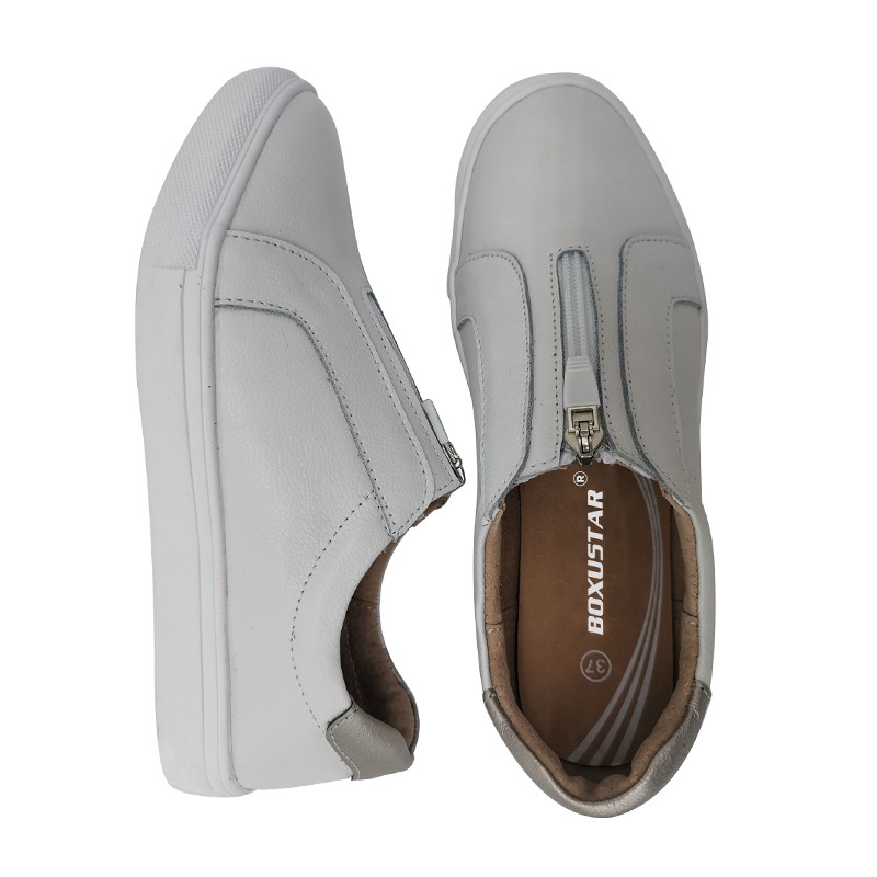 Latest White leather casual shoes with action leather upper and rubber outsole Manufacturers, Latest White leather casual shoes with action leather upper and rubber outsole Factory, Supply Latest White leather casual shoes with action leather upper and rubber outsole