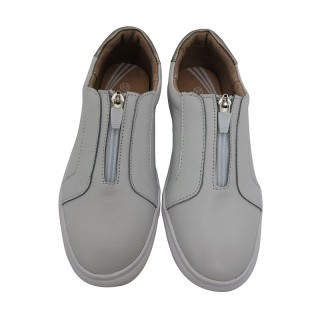 Dernières chaussures de sport en cuir blanc avec tige en cuir et semelle extérieure en caoutchouc