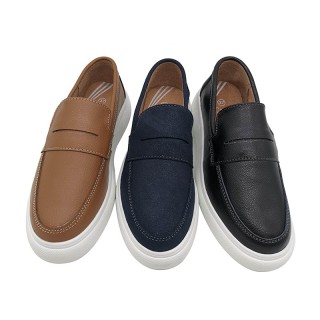 Neueste Damen Loafefs mit Action Leder Obermaterial und Pu Außensohle