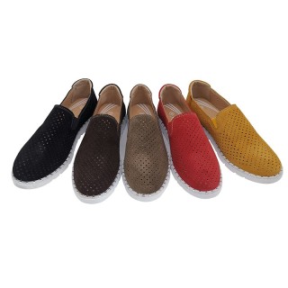 Dernières chaussures décontractées en cuir Lady respirantes avec plusieurs couleurs