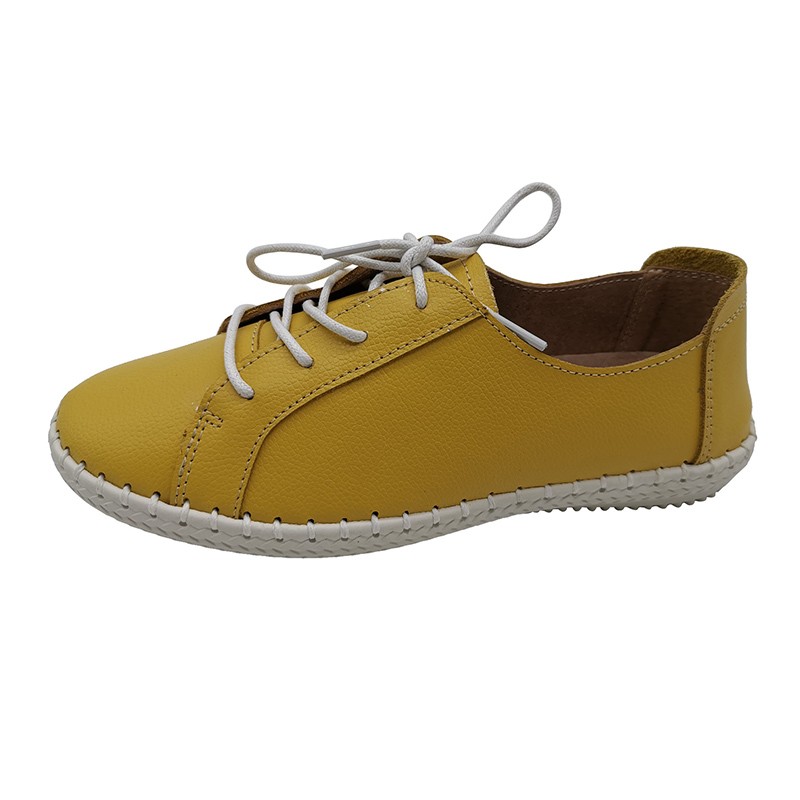 BXWDL-200705 Spring 2021 Lady leather shoe laces casual shoes, comfortable soft and durable