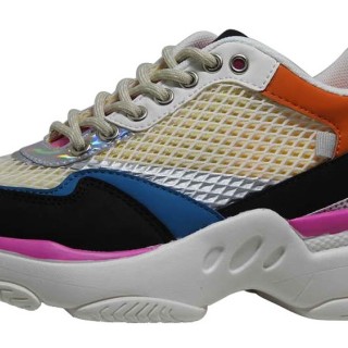 SS2021 Dernières chaussures décontractées pour femmes avec tige en mesh / pu et semelle extérieure en MD