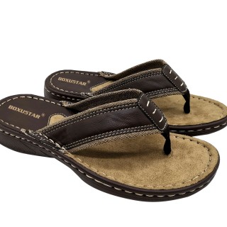 Tongs décontractées avec tige en PU / toile et semelle extérieure en PU