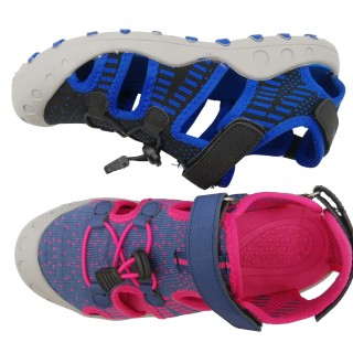 Dernières sandales pour enfants été 2021 avec tige en tricot et semelle extérieure en caoutchouc