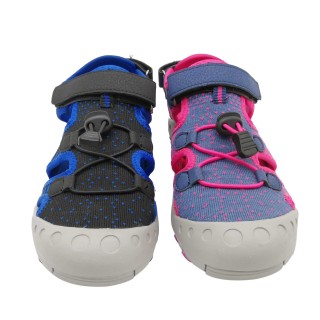 Dernières sandales pour enfants été 2021 avec tige en tricot et semelle extérieure en caoutchouc