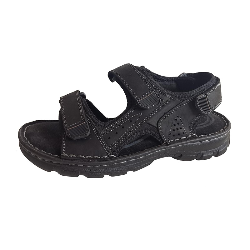 Men's outdoor Sandals, sport sandals, leather upper and pu outsole with hand sewing
