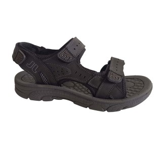 Sandales d'extérieur pour hommes, sandales de sport, tige en cuir et semelle extérieure en EVA avec construction rivet