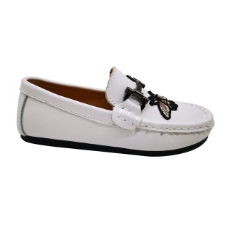 Mocassins en cuir Lods, tige en cuir avec boucle et broderie et semelle extérieure en TPR