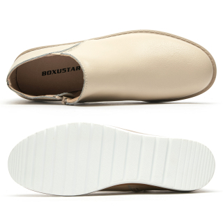 Sapatos femininos de couro BXAW211 com sola PU, estilo de vida confortável e moderno,