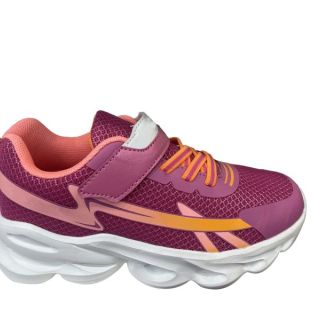 Kids School Shoes with velcro design, breathable and comfortable (Red)