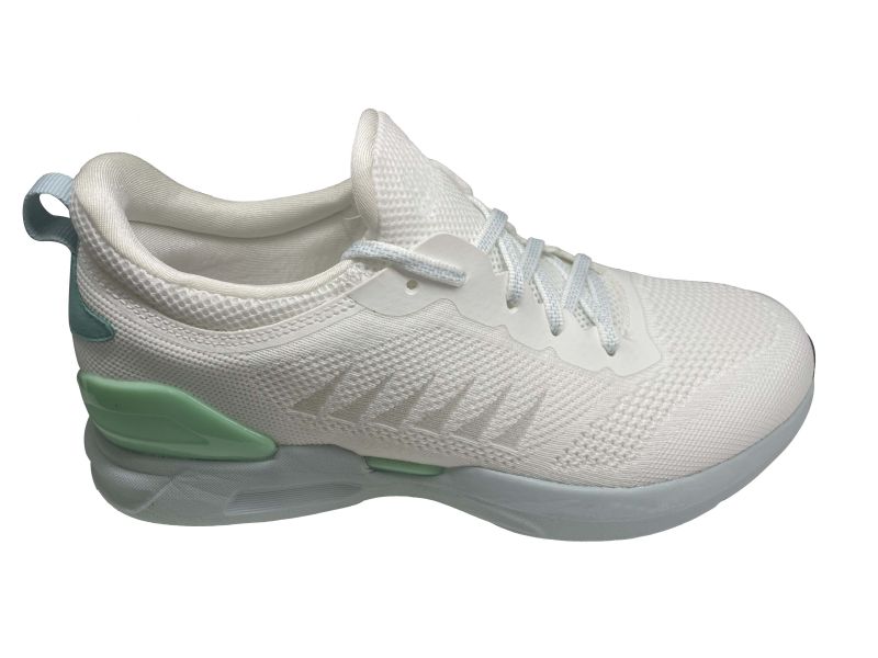 Women's fashion sneaker, with fly knit upper and eva outsole, light weight and comfortable