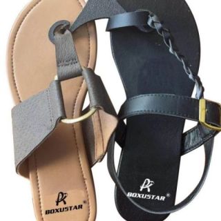 Modische Damensandale mit PU-Obermaterial und PVC-Laufsohle