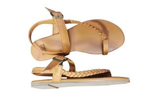 Women's fashion flat spring sandal with synthetic upper & TPR outsole