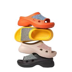 Glissière EVA pour femmes, injection unique, avec paillettes, belle